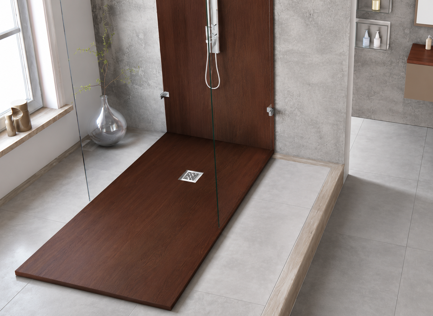 Panel de pared en resina mineral a medida